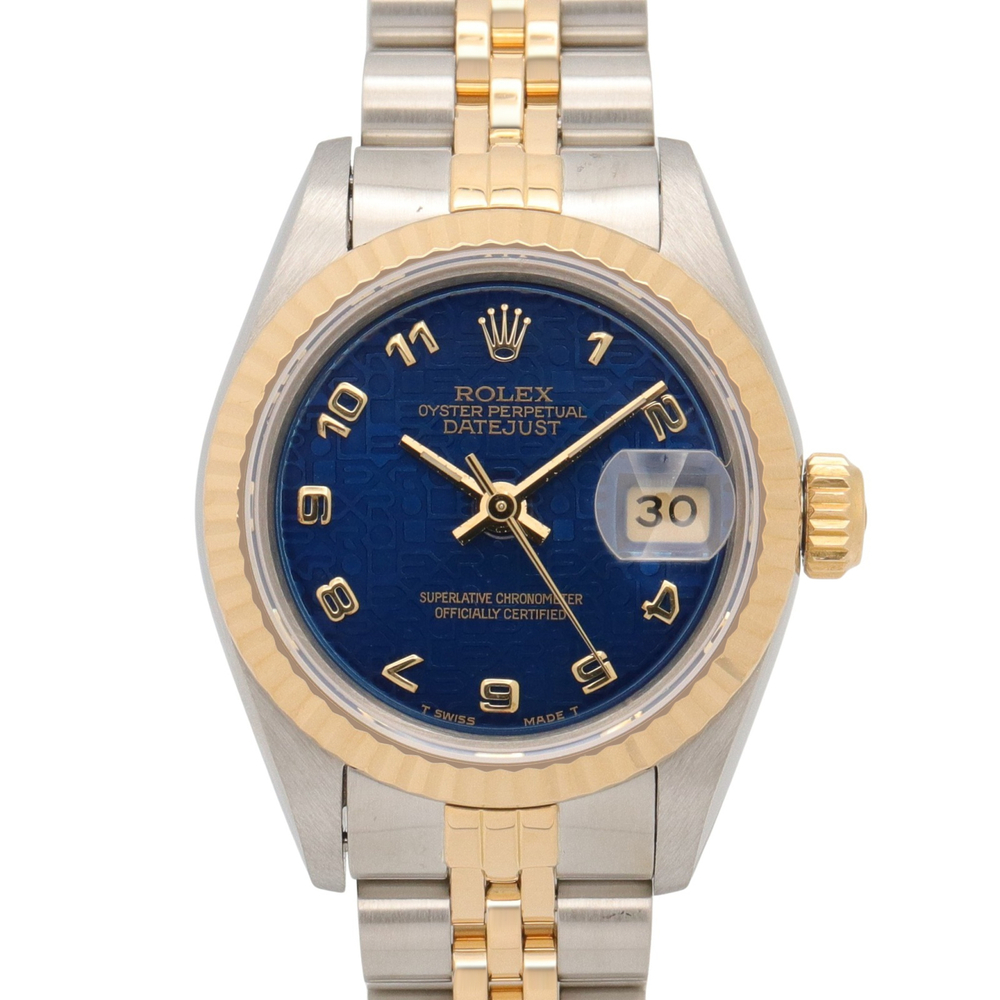 Rolex Datejust R-series watch, 18K (yellow gold), stainless steel, ladies', b...